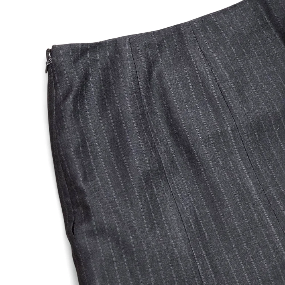 Calvin Klein Charcoal Pinstripe A-Line Skirt Size 10